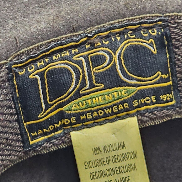 DPC Dorfman Pacific USA Black 100% Wool Felt Western Cowboy Men's Hat Sz L - Picture 5 of 10
